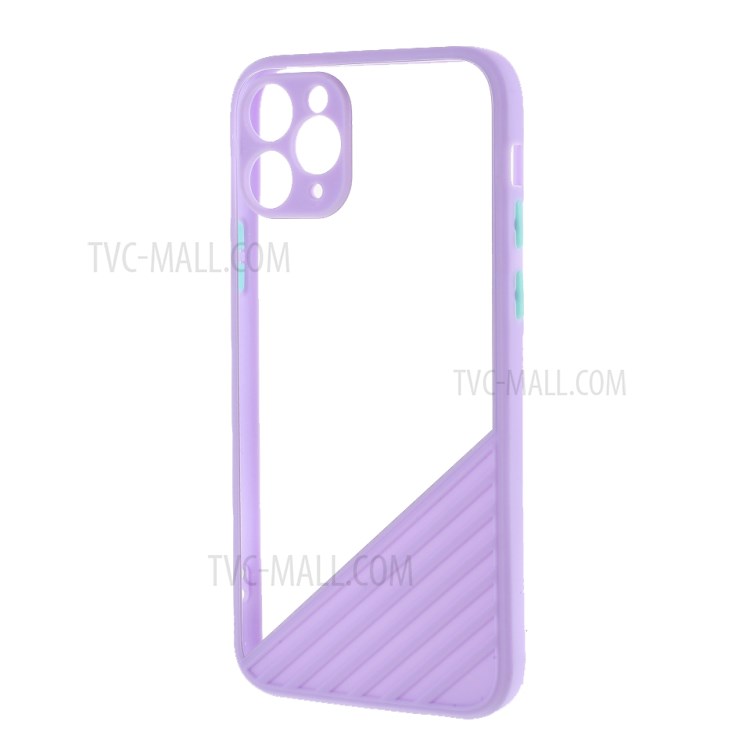 Contrast Color Case Acrylic + TPU Combo Shell Case for iPhone 11 Pro 5.8 inch - Light Purple-2