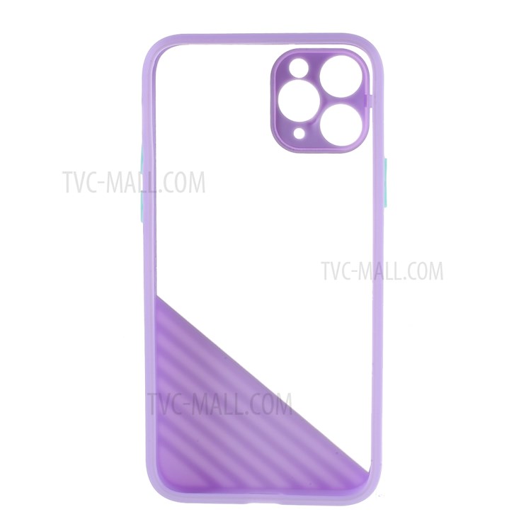 Contrast Color Case Acrylic + TPU Combo Shell Case for iPhone 11 Pro 5.8 inch - Light Purple-3