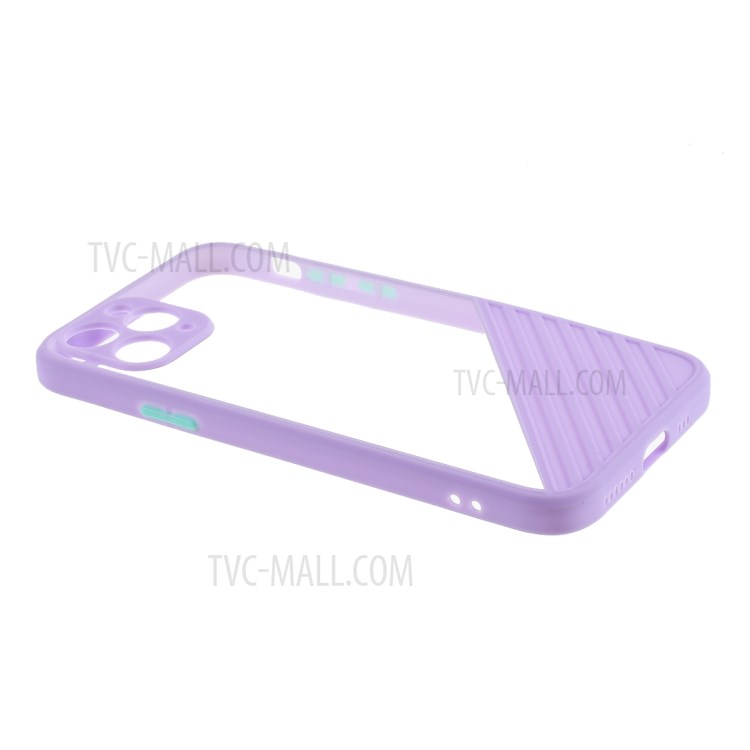 Contrast Color Case Acrylic + TPU Combo Shell Case for iPhone 11 Pro 5.8 inch - Light Purple-4