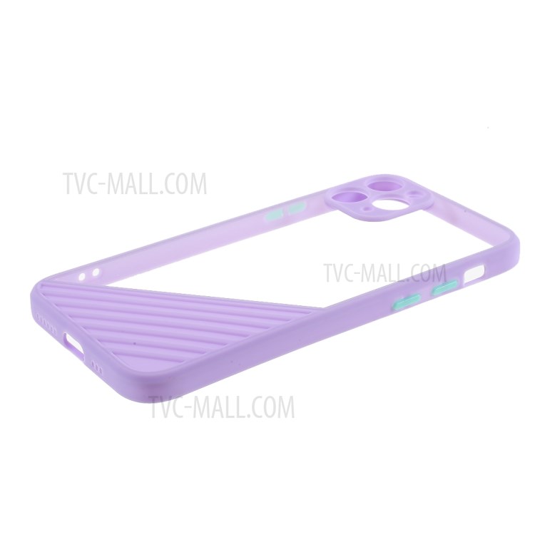 Contrast Color Case Acrylic + TPU Combo Shell Case for iPhone 11 Pro 5.8 inch - Light Purple-5