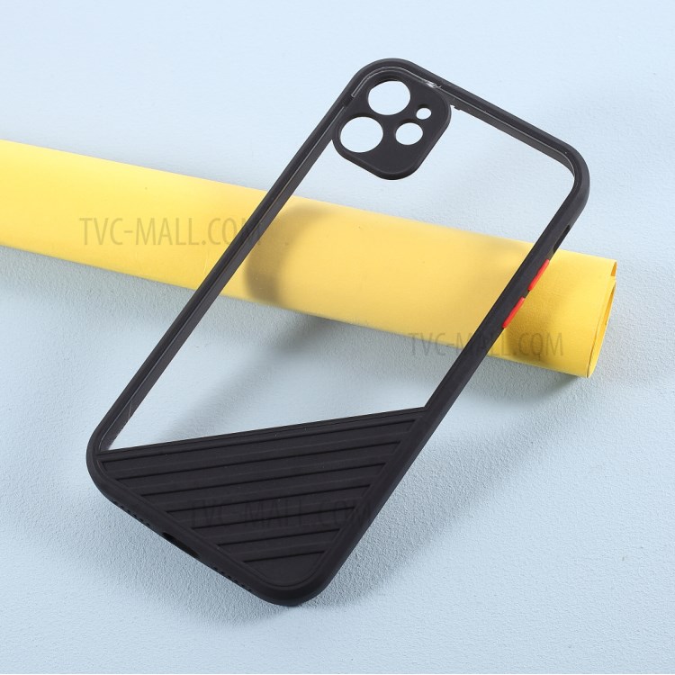 Protection De La Couleur De Contraste De Couverture Acrylique + TPU Cas Pour IPhone 11 6.1 Pouces - Noir-2