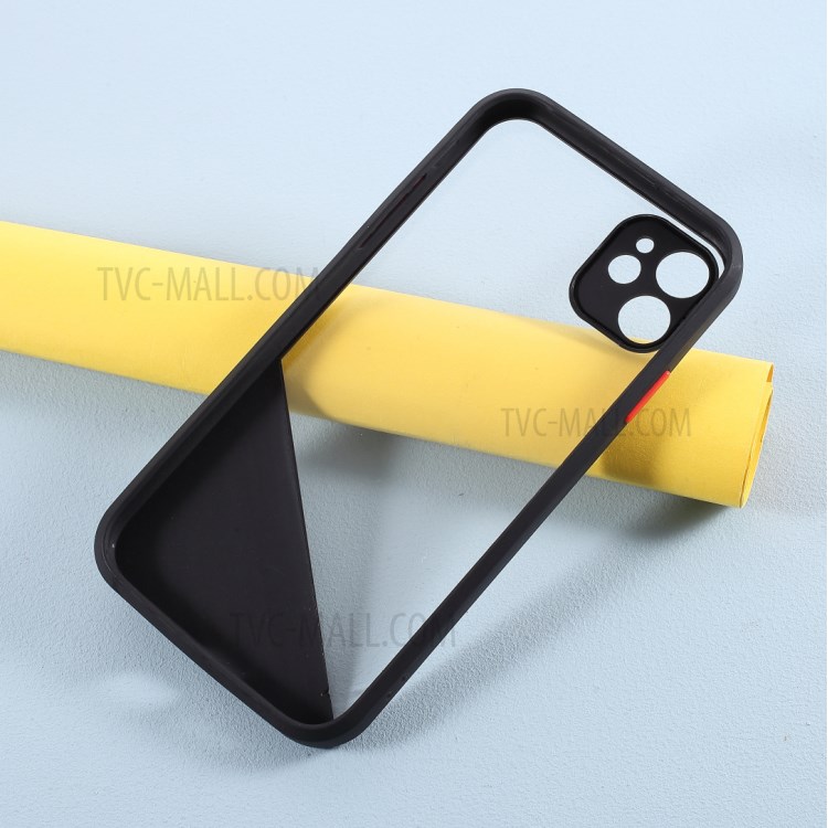 Acrylic + TPU Combo Cover Contrast Color Protection Case for iPhone 11 6.1 inch - Black-5