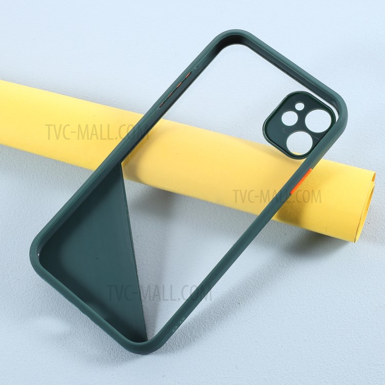 Acrylic + TPU Combo Cover Contrast Color Protection Case for iPhone 11 6.1 inch - Blackish Green-4