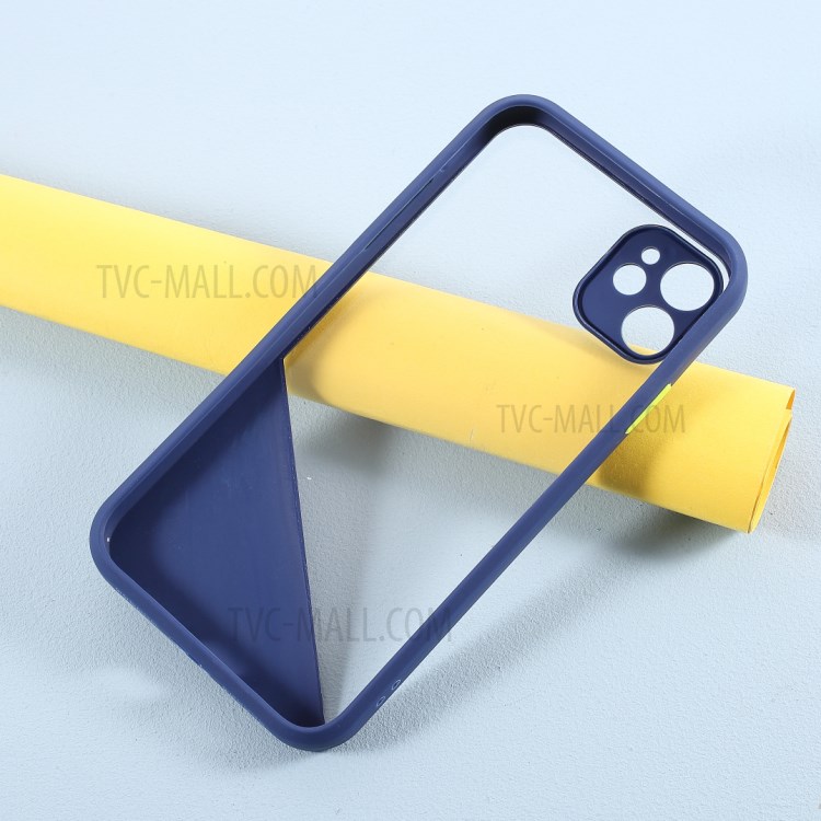 Acrylic + TPU Combo Cover Contrast Color Protection Case for iPhone 11 6.1 inch - Blue-4