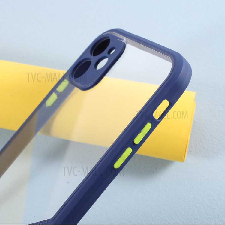 Acrylic + TPU Combo Cover Contrast Color Protection Case for iPhone 11 6.1 inch - Blue-5