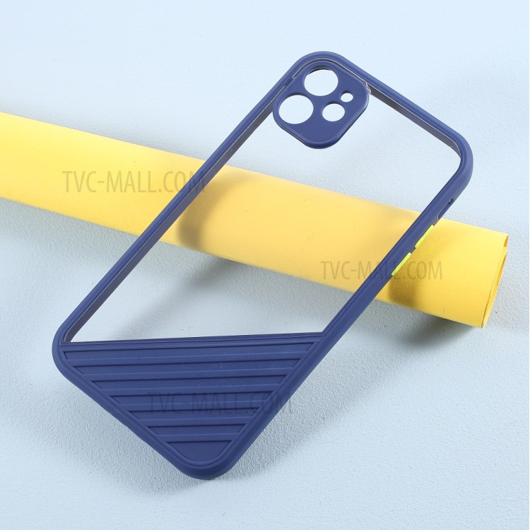 Acrylic + TPU Combo Cover Contrast Color Protection Case for iPhone 11 6.1 inch - Blue-6