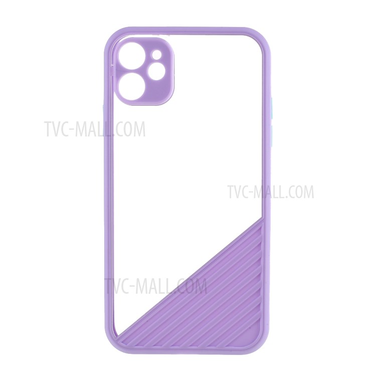 Acrylic + TPU Combo Cover Contrast Color Protection Case for iPhone 11 6.1 inch - Light Purple-1