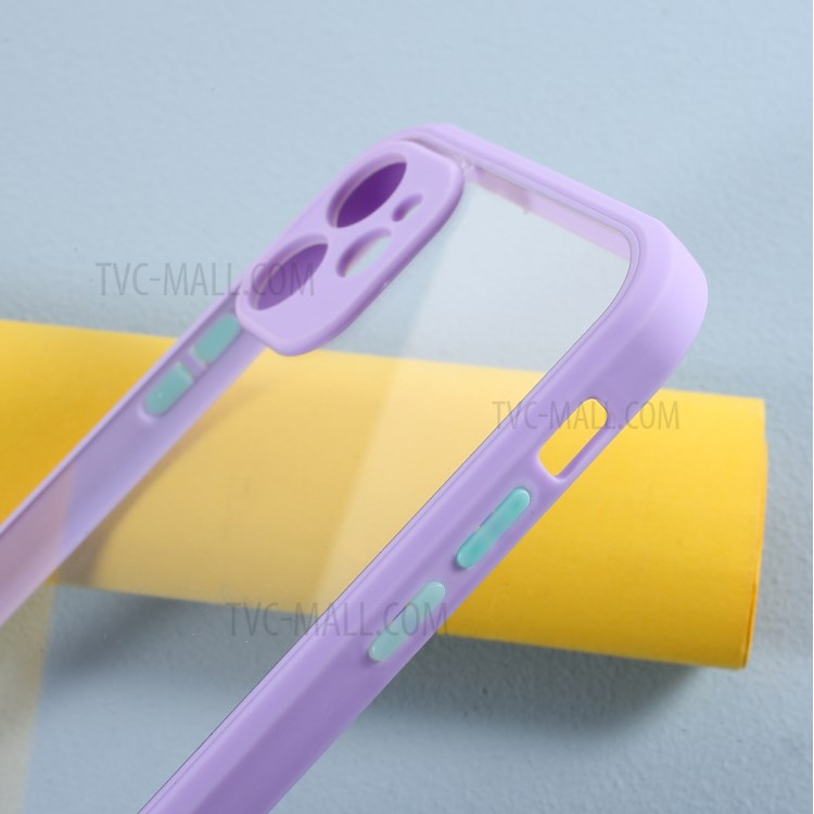 Acrylic + TPU Combo Cover Contrast Color Protection Case for iPhone 11 6.1 inch - Light Purple-5