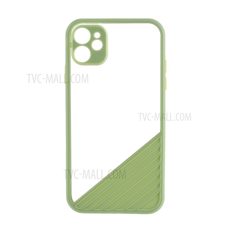 Acrylic + TPU Combo Cover Contrast Color Protection Case for iPhone 11 6.1 inch - Green-1