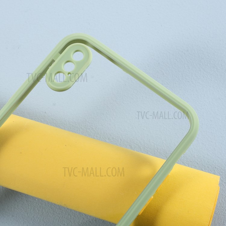 Contrast Color Clear Acrylic + TPU Hybrid Phone Case Accessory for iPhone XS Max 6.5 inch - Green-2