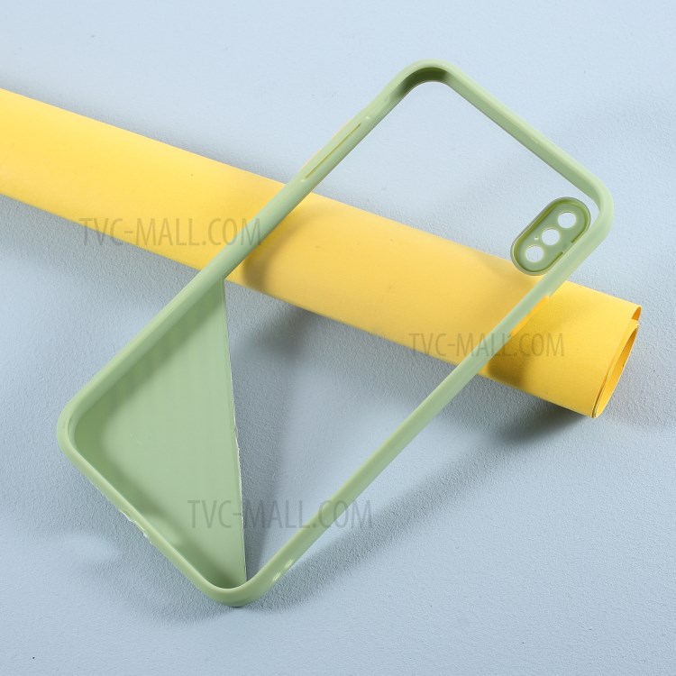 Contrast Color Clear Acrylic + TPU Hybrid Phone Case Accessory for iPhone XS Max 6.5 inch - Green-4