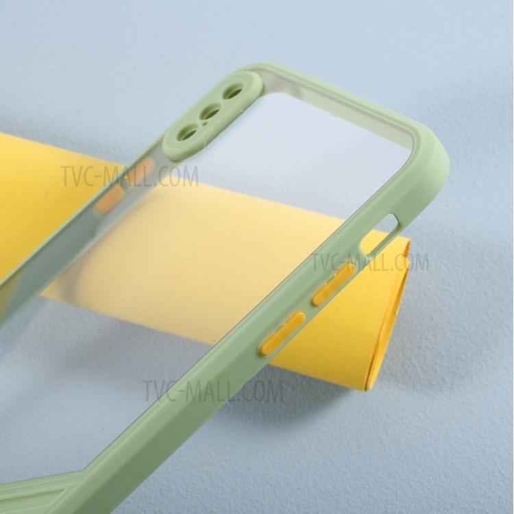Contrast Color Clear Acrylic + TPU Hybrid Phone Case Accessory for iPhone XS Max 6.5 inch - Green-5