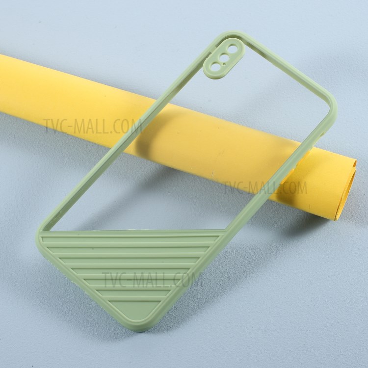 Contrast Color Clear Acrylic + TPU Hybrid Phone Case Accessory for iPhone XS Max 6.5 inch - Green-6