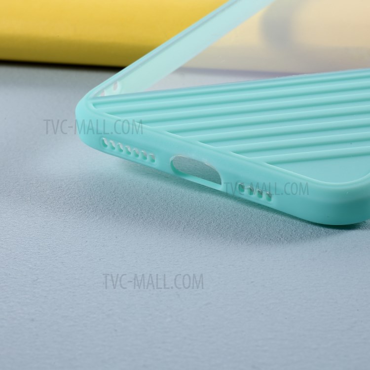 Contrast Color Clear Acrylic + TPU Hybrid Phone Case Accessory for iPhone XS Max 6.5 inch - Cyan-3