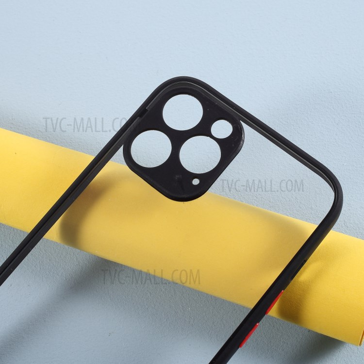 Da Cor Do Contraste Acrílico + TPU Capa Protetora Híbrido Para Iphone 12 Pro Max - Preto-3