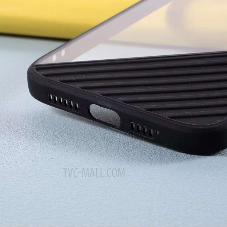 Da Cor Do Contraste Acrílico + TPU Capa Protetora Híbrido Para Iphone 12 Pro Max - Preto-4