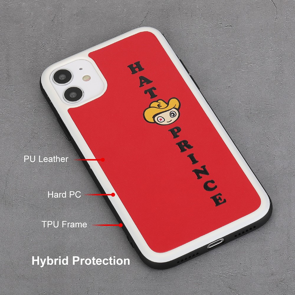 HAT PRINCE ENKAY Cartoon Series PU Leather Coated PC+TPU Hybrid Anti-drop Case for iPhone 11 6.1 inch - Red-3