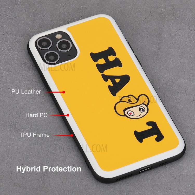 HAT PRINCE ENKAY Cartoon Series PU Leather+PC+TPU Drop-proof Cover for iPhone 11 Pro Max - Yellow-3