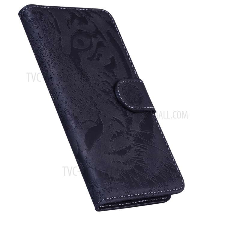 Imprinted Tiger Pattern Wallet Leather Stand Phone Case for iPhone 12 mini 5.4 inch - Black-7