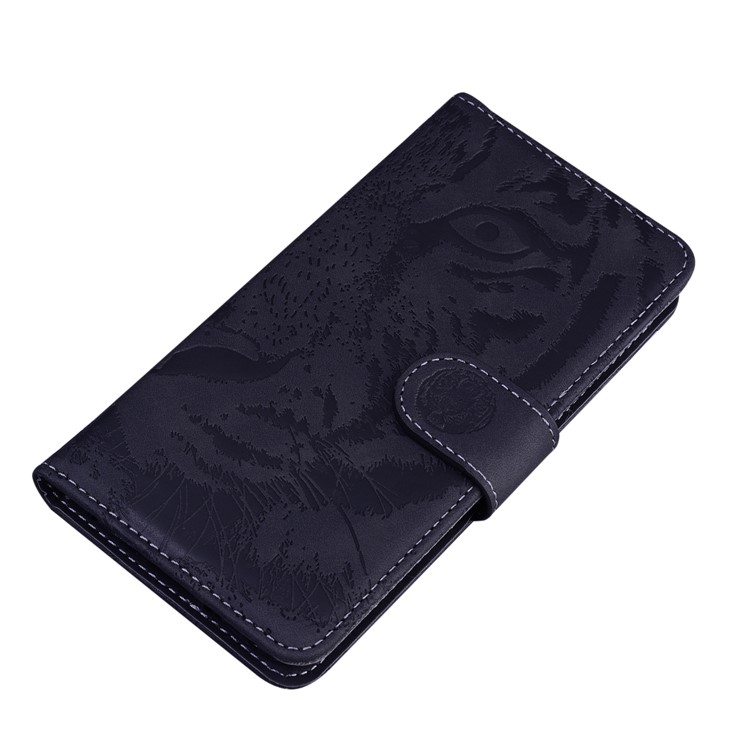 Cassa Del Raccoglitore Del Cuoio Del Basamento Del Modello Della Tigre Impresso Per IPhone SE (2a Generazione) / 8/7 4.7 Pollici - Nero-6