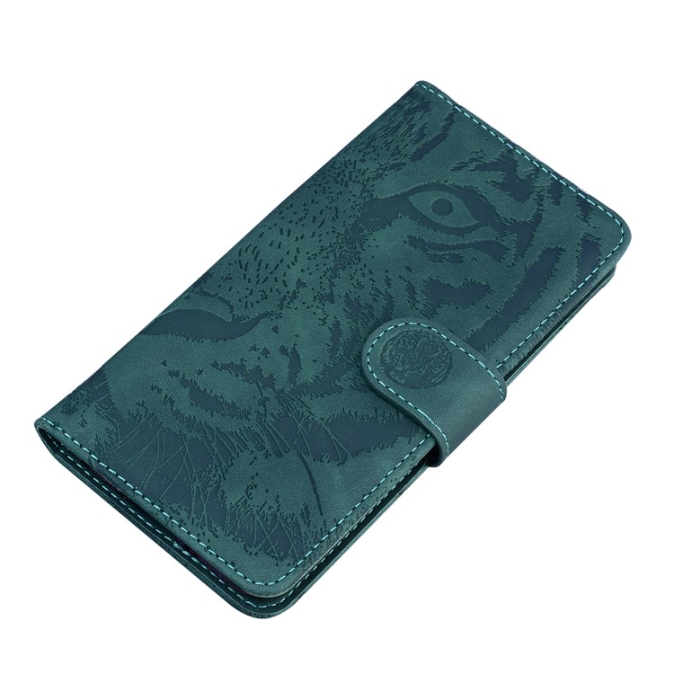 Carpeta De La Caja Del Cuero Del Soporte Del Patrón Del Tigre Para El Iphone Impresa SE (segunda Generación) / 8/7 4,7 Pulgadas - Verde-6