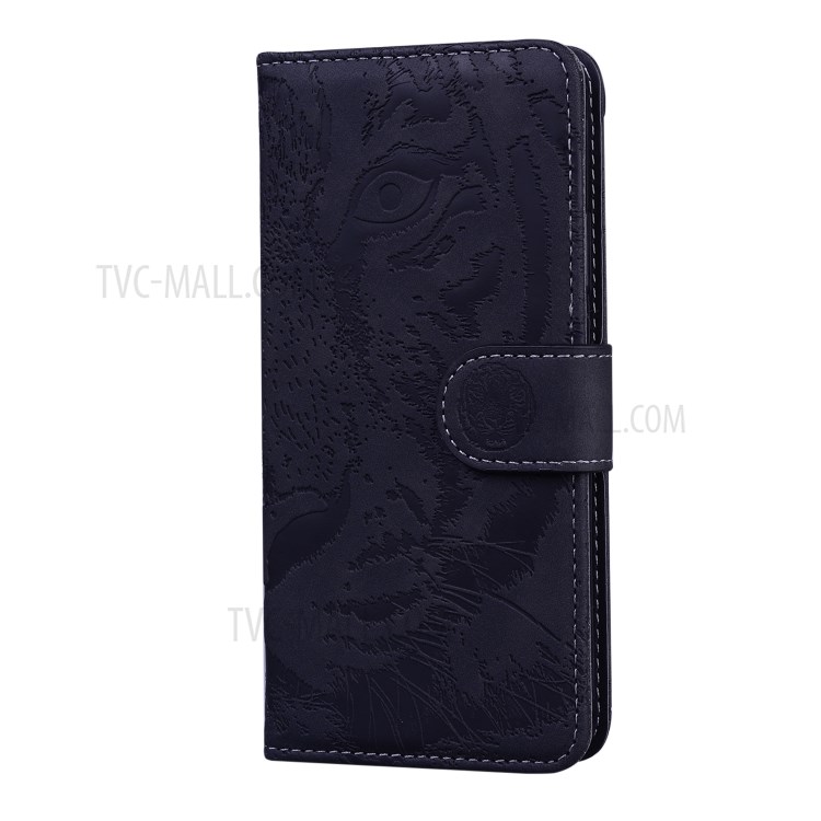 For iPhone 12 Pro Max 6.7 inch Imprinted Tiger Pattern Wallet Leather Mobile Phone Case - Black-5