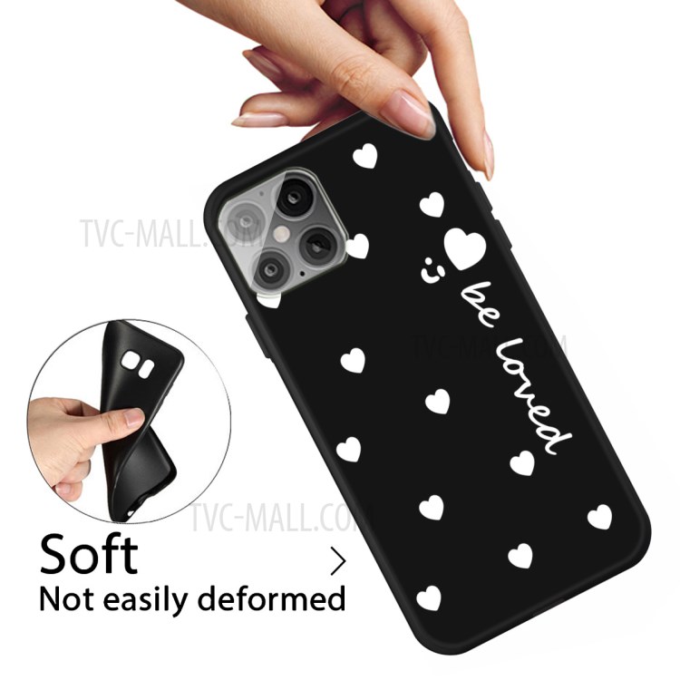 Little Heart Smile Pattern Dsign TPU Phone Back Case for iPhone 12 Mini - Black-4