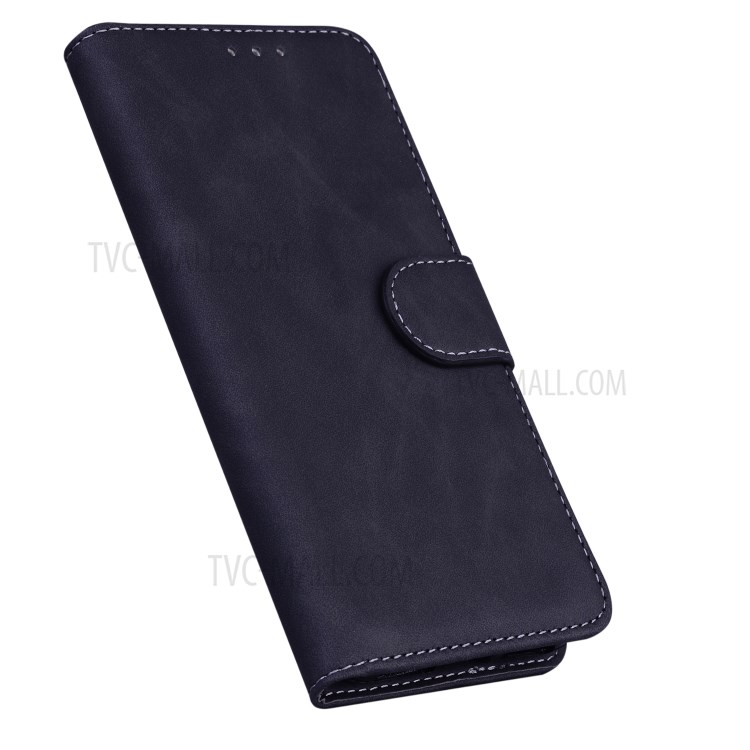 Leather Wallet Stand Phone Case for iPhone 12/12 Pro - Black-5