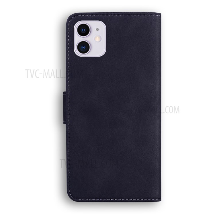 Leather Wallet Stand Phone Case for iPhone 12 mini - Black-2