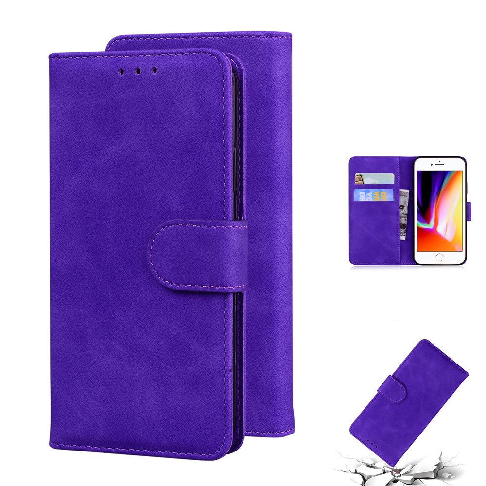 Leather Wallet Stand Phone Case for iPhone 7/8/SE (2nd Generation) - Purple-1