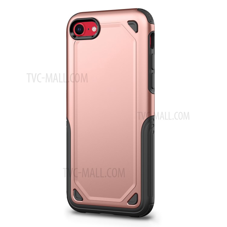Plastic + TPU Hybrid Rugged Armor Case for Apple iPhone SE (2nd Generation)/7/8 Cover - Rose Gold-2