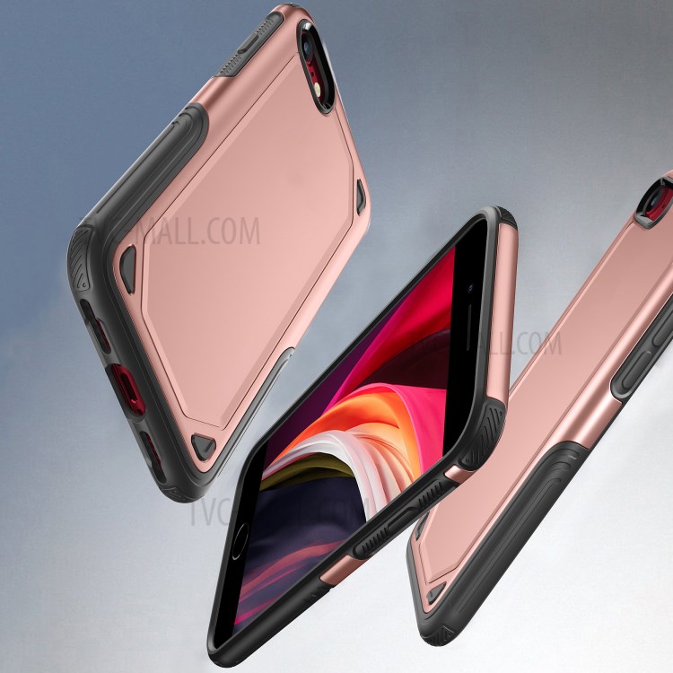 Plastic + TPU Hybrid Rugged Armor Case for Apple iPhone SE (2nd Generation)/7/8 Cover - Rose Gold-5