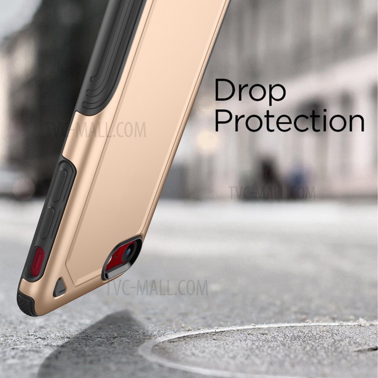 Plastic + TPU Hybrid Rugged Armor Case for Apple iPhone SE (2nd Generation)/7/8 Cover - Gold-4