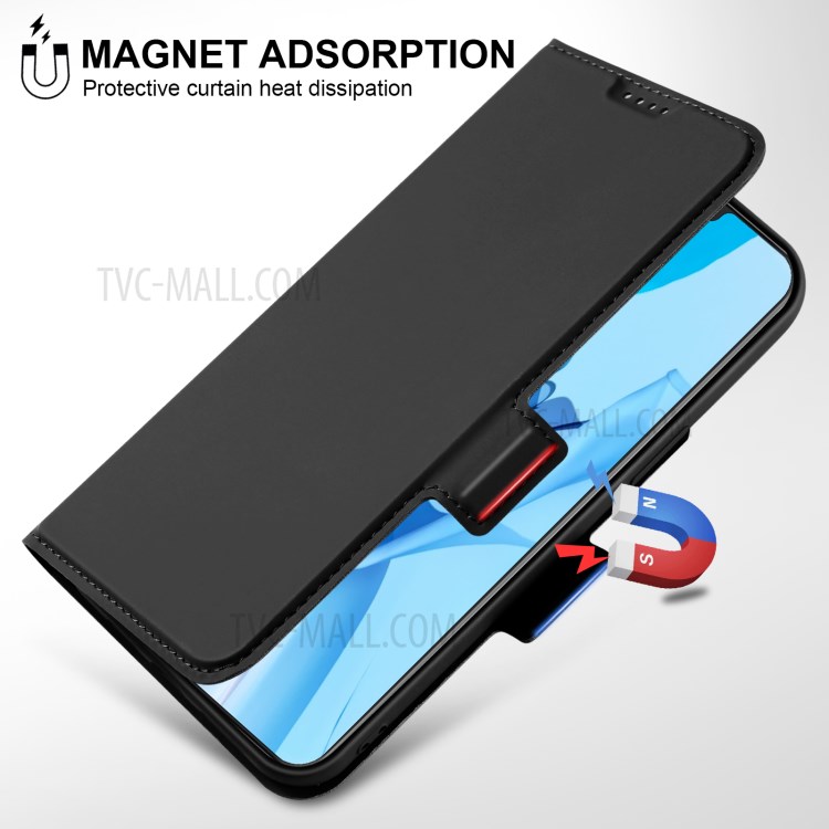 Skin-touch PU Leather Shell for iPhone 12 Pro / 12 Simple Business Style Stand Casing - Black-3