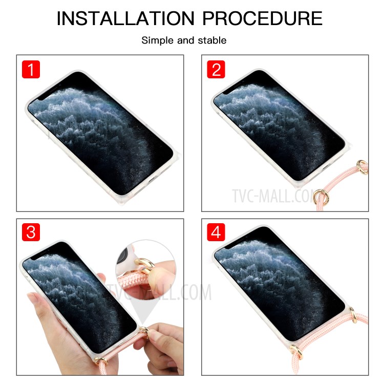 IMD + TPU + Glassato Della Copertura Telefono Delle Coperture + Cordino Regolabile Per IPhone 12 Mini - Foglie Di Banano E Fiori-3
