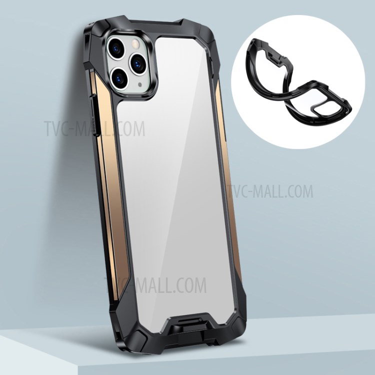 Calidad A Prueba De Choques De Metal + Caso Híbrido PC + TPU Para El IPhone 11 Pro Max Shell 6,5 Pulgadas - Oro-1