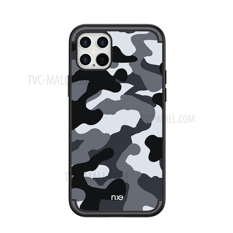 NXE Camouflage Pattern PC TPU Hybrid Case for iPhone 12 Pro Max - Grey-2