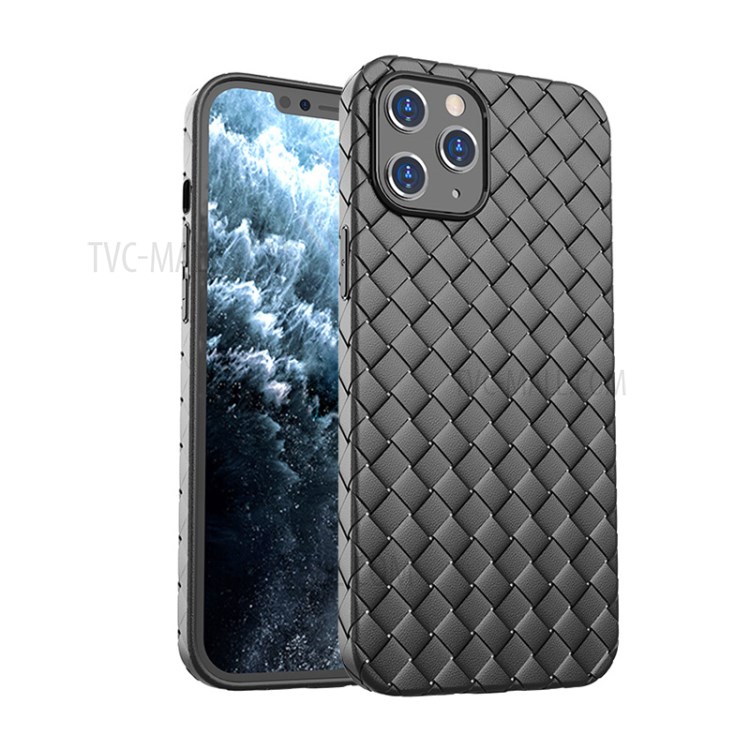 NXE Knitting Style TPU Phone Protective Case for iPhone 12 mini - Black-1