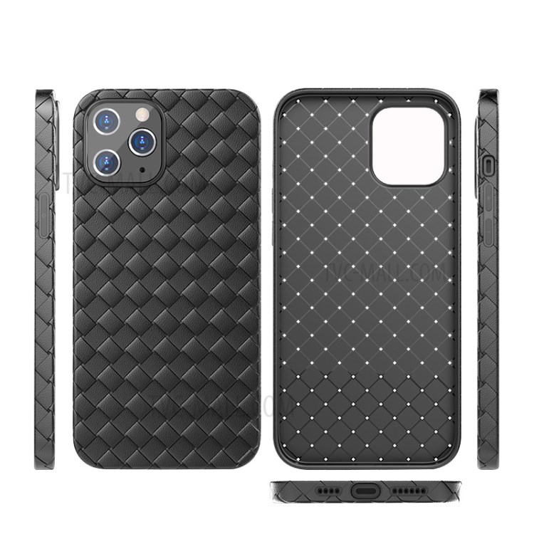 NXE Knitting Style TPU Phone Protective Case for iPhone 12 mini - Black-2