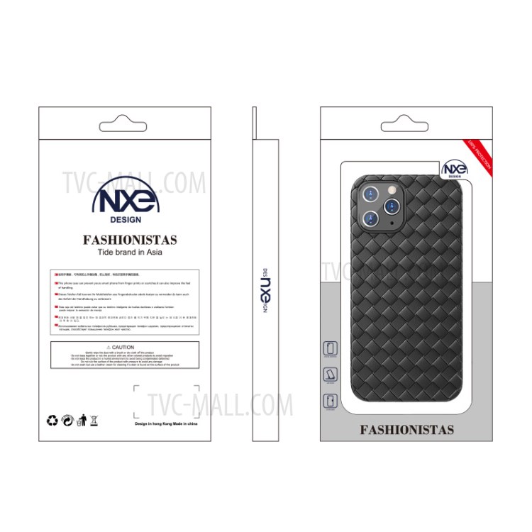 NXE Knitting Style TPU Phone Protective Case for iPhone 12 mini - Black-5