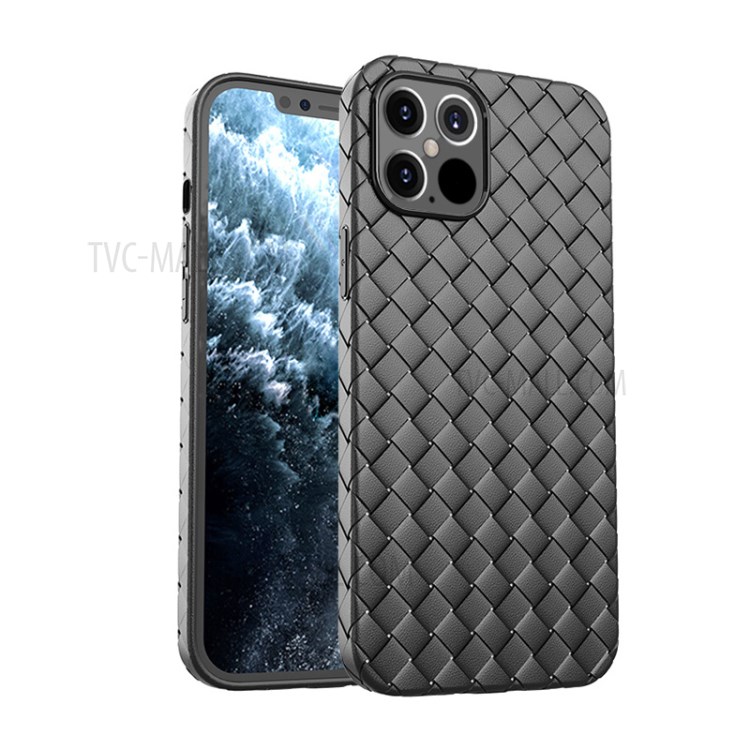 NXE Knitting Style TPU Phone Protective Case for iPhone 12 Pro Max - Black-1