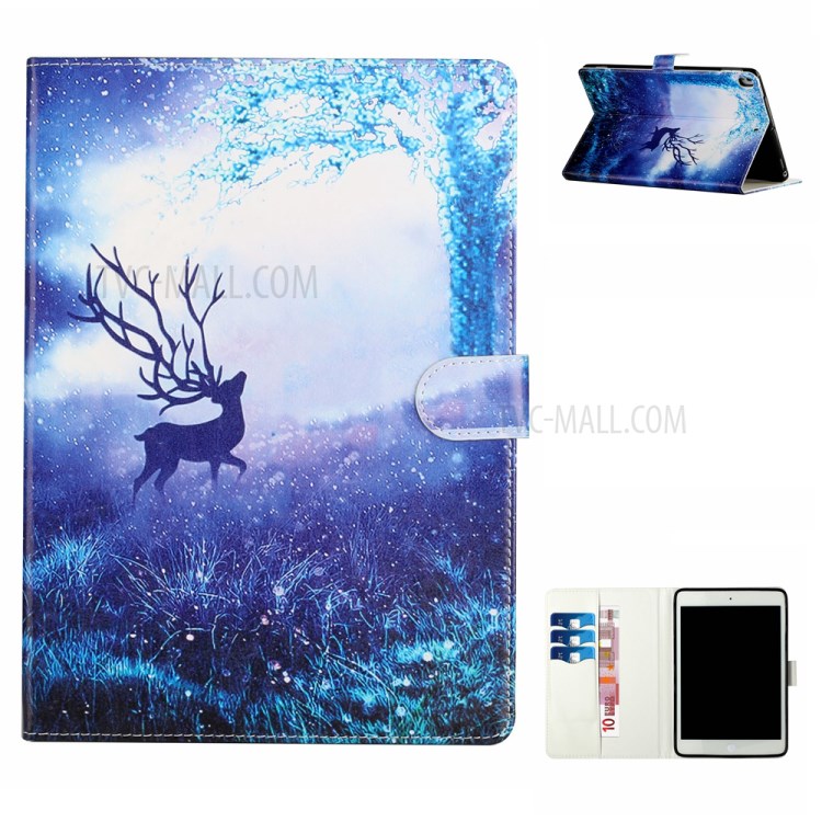 Pattern Printing Leather Cover Case with Slots and Stand for iPad 10.2 (2020) - Deer-1