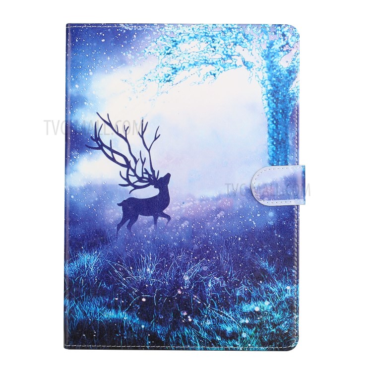 Pattern Printing Leather Cover Case with Slots and Stand for iPad 10.2 (2020) - Deer-2