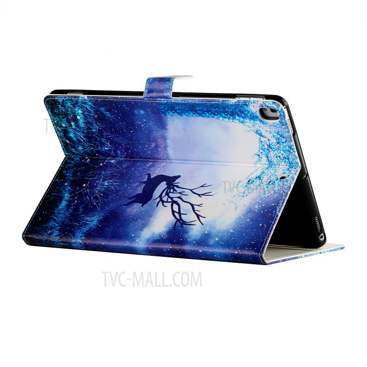 Pattern Printing Leather Cover Case with Slots and Stand for iPad 10.2 (2020) - Deer-5