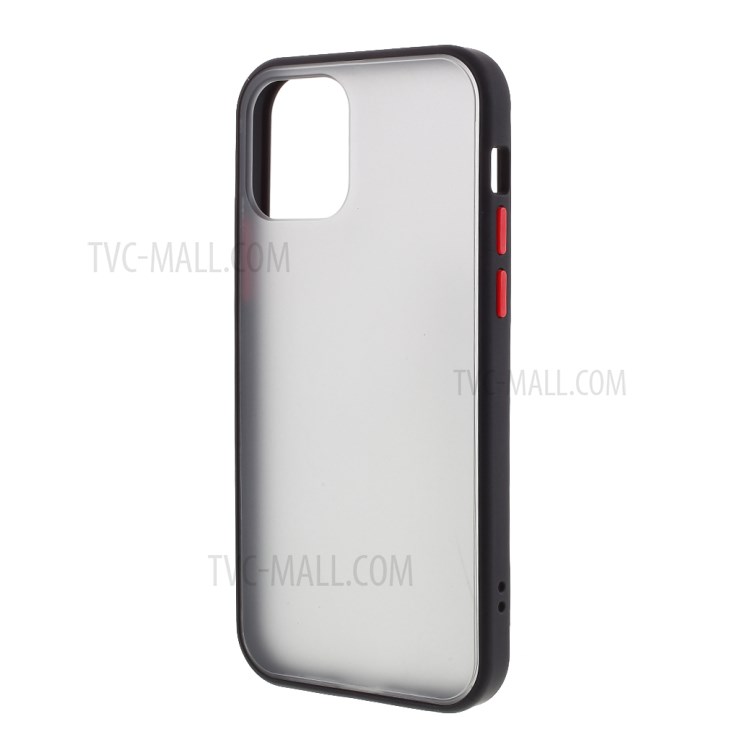 Mercury PC + Soft TPU Frosted Case for iPhone 12 Pro Max Cover - Black-2