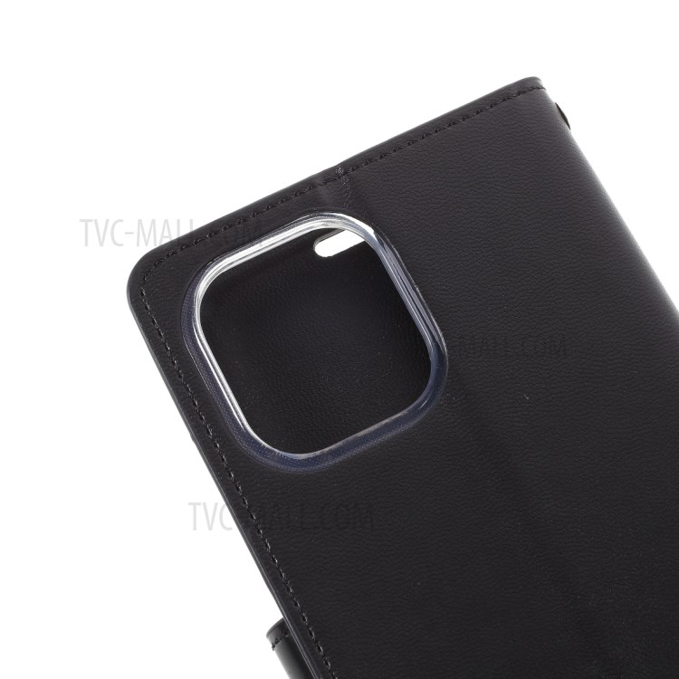 MERCURY GOOSPERY Sonata Diary Leather Wallet Stand Casing for iPhone 12 Pro Max - Black-11