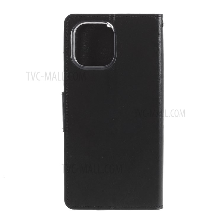 MERCURY GOOSPERY Sonata Diary Leather Wallet Stand Casing for iPhone 12 Pro Max - Black-3