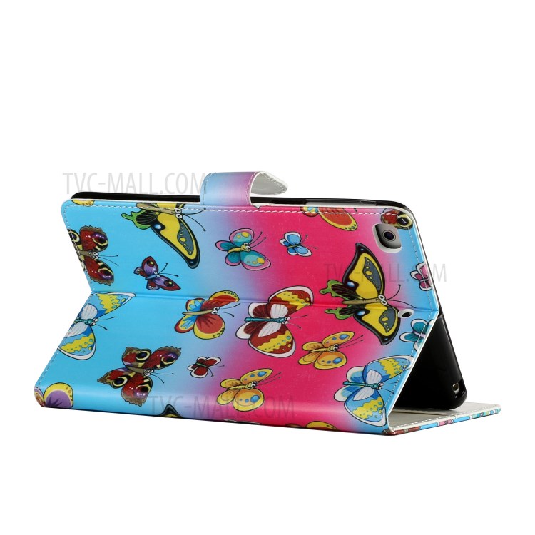 Pattern Printing Wallet Stand Leather Tablet Cover for iPad Mini/Mini2/Mini 3/Mini 4/Mini (2019) 7.9 inch - Butterflies-5