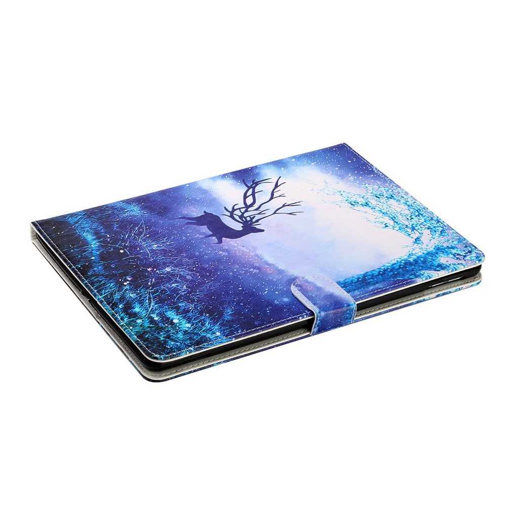 Impression Cas De Comprimés En Cuir De Support De Porte-monnaie De Motif Pour L'air Ipad 10,5 Pouces (2019) / Ipad 10,2 (2019) - Wapiti-4