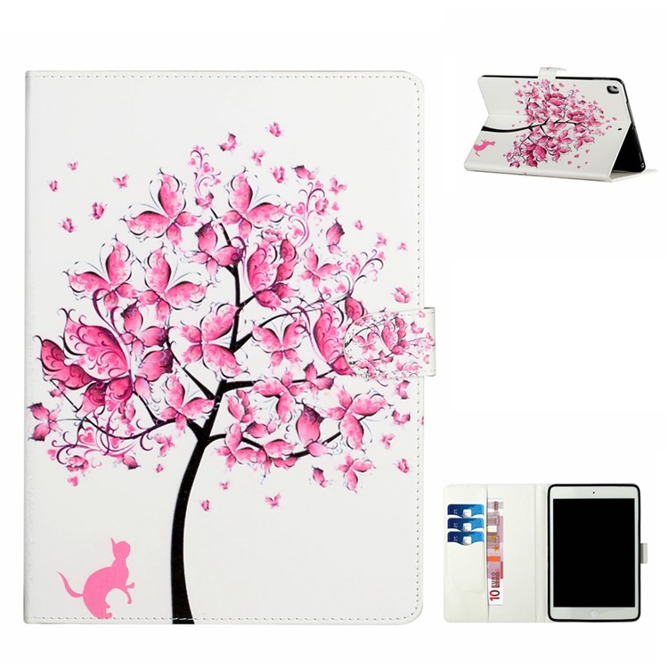 Pattern Printing Wallet Stand Leather Tablet Case for iPad Air 10.5 inch (2019)/iPad 10.2 (2019) - Butterfly Tree-1